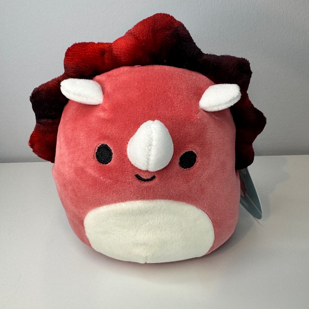 Tristan the Red Triceratops Squishmallow